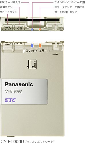 パナソニック ETC アンテナ分離型プレミアムシャンパン CY-ET909D