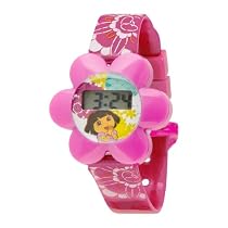 Dora the Explorer Kids' DTE1052T Purple Flower Case Digital WatchTin Gift Set