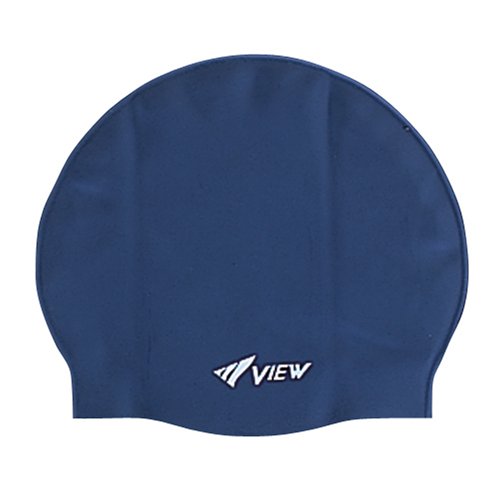 View Swim Cap Silicone Rubber (Navy Blue)