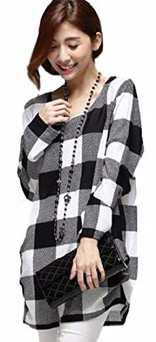 SCREW DRIVE 注目 ニット チュニック ワンピ ギンガム チェック柄 裾くしゅ