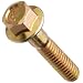 Grade 5 Steel Flange Bolt, Zinc Yellow-Chromate Plated Finish, Hex Head, UNC Threads, Hex Head, Meets IFI-111 (2002)/SAE J429 (1999) Specifications, 5/16"-18 Thread Size, 5/8" Length, Fully Threaded, Pack Of 50