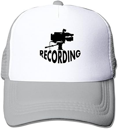 Perfect Two Tone Industrial Coloring Mens Video Camera Recording Novelty Printing Caps Ash