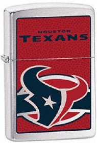 Zippo NFL Texans Lighter (Silver, 5 1/2 x 3 1/2 cm)