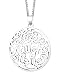 Sterling Silver "Live Laugh Love" Circle Pendant, 18"