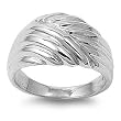 Sterling Silver Plain Rings - Face Height: 13mm - Band Width: 4mm - Sizes: 6-10