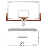 First Team Victory Upgrade Package with 72in Glass Basketball Backboard, Breakaway Rim and Padding