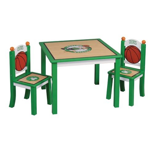 boston celtics table and chairs set
