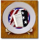 Constitution and Flag - 8 Inch Porcelain Plate