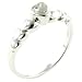 Sterling Silver Heart Cz Promise Solitaire Ring