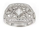 FILLEGREE CUT OUT CUBIC ZIRCONIA RING