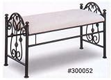 Black metal finish Bench