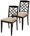 Kitchen & Housewares : ABM Trellis-Back Side Chair, Espresso, Set of 2