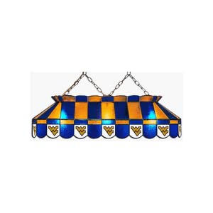 West Virginia Mountaineers Pool Table Stained Glass Lamp