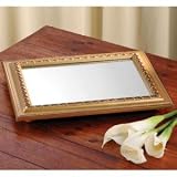 GOLD MIRROR TRAY - 16X13 GOLD MIRROR VANITY TRAY