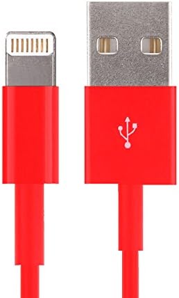 Lightning Cable 3ft 8 Pin Lightning USB Sync Cable Charger Cord for Apple Iphone 5 / 5s / 5c / 6 / 6 Plus / Ipod 7 / Ipad Mini / Retina / Ipad 4 / Ipad Air Sync and Data Transfer for All IOS Devices (Compatible with Ios 7/8) (Red)