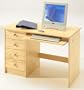 Bureau enfant vernis naturel 4 tiroirs