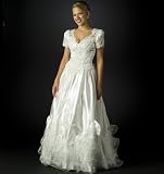 Wedding Dress Gown - White Bridal Gown, Informal Bridal Gown by Sean Collection (B8001) White