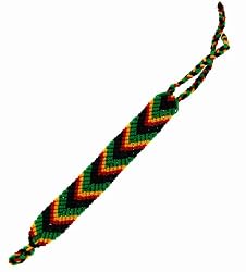 Wide Rasta Friendship Bracelet