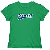 T-SHIRT WOMAN GREEN  RETRO HAITI 