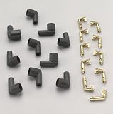 Taylor Cable 46057 Socket Style 90-Degree Distributor and Coil Spark Plug Boot and Terminal Kit - Pack of 10