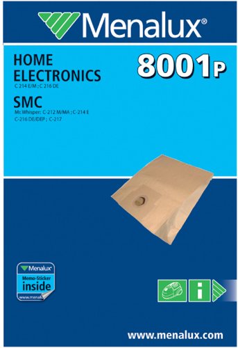 Menalux 8001 P, 5 Staubbeutel, Papier, HomeElectronics/SMC Preisvergleich