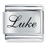 Name Luke Italian Charms Bracelet Link
