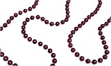 Pack Of 12 Matte Burgundy Beaded Christmas Garlands 108' x 8mm