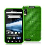 Neon Green TPU Candy Rubber Flexi Skin Case Cover for Motorola Atrix 4G Pho ....