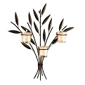 Leaf Wall Sconce with 3-Votive Cups