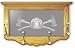 Wall Mounted Etched Mirror Coat Rack - Firefighter Tribute Etching - Solid Oak, Hand-Rubbed Finish, 30 x 18 inches