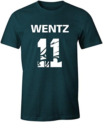 True Head Philadelphia Eagles Carson "Wentz" T-Shirt (L, Midnight)