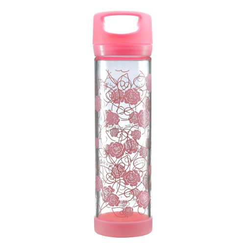 Water Bottle Glass 20 Oz Pink God Is Love