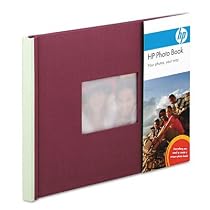 Expandable Photo Book, 12 8-1/2 x 11 Pages, Plum/Sage Cloth Cover with Inset