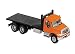 INTERNATIONAL(R) 7600 3-AXLE FLATBED TRUCK - ASSEMBLED -- ORANGE CAB, BLACK FLATBED