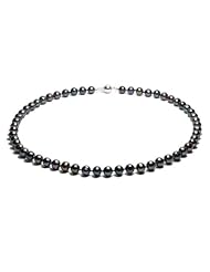 Blue Pearls - 16in. black cultured pearl Necklace - BPS 0011 L