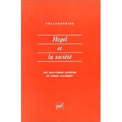 Hegel et la Soci�t�
