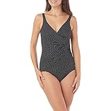 Miraclesuit Womens Pin Dot One Piece Swimsuit