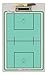 Champion Sports Large Dry Erase Board for Coaching Lacrosse - Whiteboards for Strategizing, Techniques, Plays - 2-Sided Boards with Clip - Front Side Full Field - Backside Half Field and Lineup