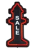 Neon "Sale" Sign - Black Fire Hydrant Neon "Sale" Sign - Attract Customers to Your Store - Sign Measures 24"H x 12"W