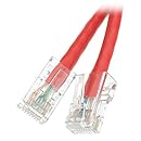 C&amp;E CAT5E 350MHz 7-Feet UTP Bootless Cable, Red (CNE69364)