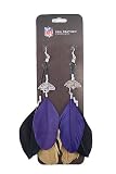 Baltimore Ravens Fan Feather Earrings