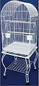Brand New Parrot Bird Cage Cages Dome W/Stand On Wheels L24xW16xH53 *White*