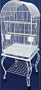 Brand New Parrot Bird Cage Cages Dome W/stand on Wheels 24x24x62, White