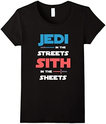 Women's JEDI in the streets, SITH in the sheets Small Black