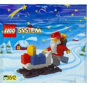 LEGO Holiday Seasonal Mini Figure Set #1807 Santa Claus Sleigh