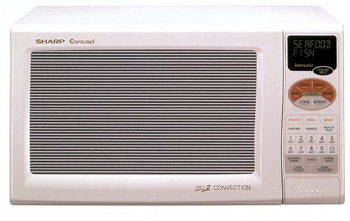 Sharp R-820Bw 900-Watt 0.9-Cubic-Foot Convection Microwave, White