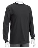 Russell Athletic Men's Basic Cotton Long Sleeve T-Shirt, Black, XXXX-Large