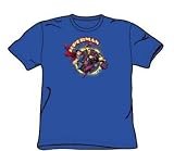 Superman - Superman Vs Mongol - Youth Royal Blue S/S T-Shirt For Boys