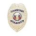 Silver Smith and Warren Security Officer Curved Badge with Pin and Safety