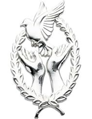 Wings of Remembrance Lapel Pin in Sterling Silver